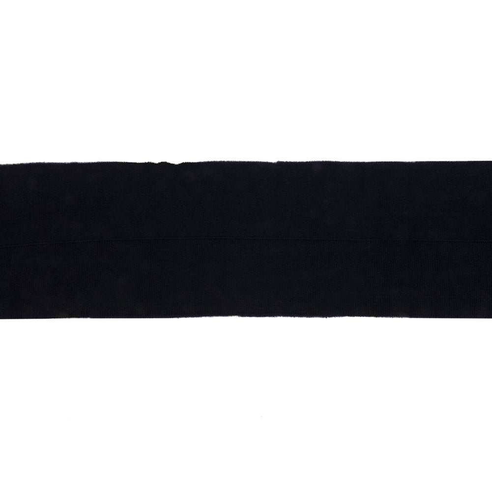 Navy 1x1 Foldover Rib Knit Trim - 37" x 3.75"