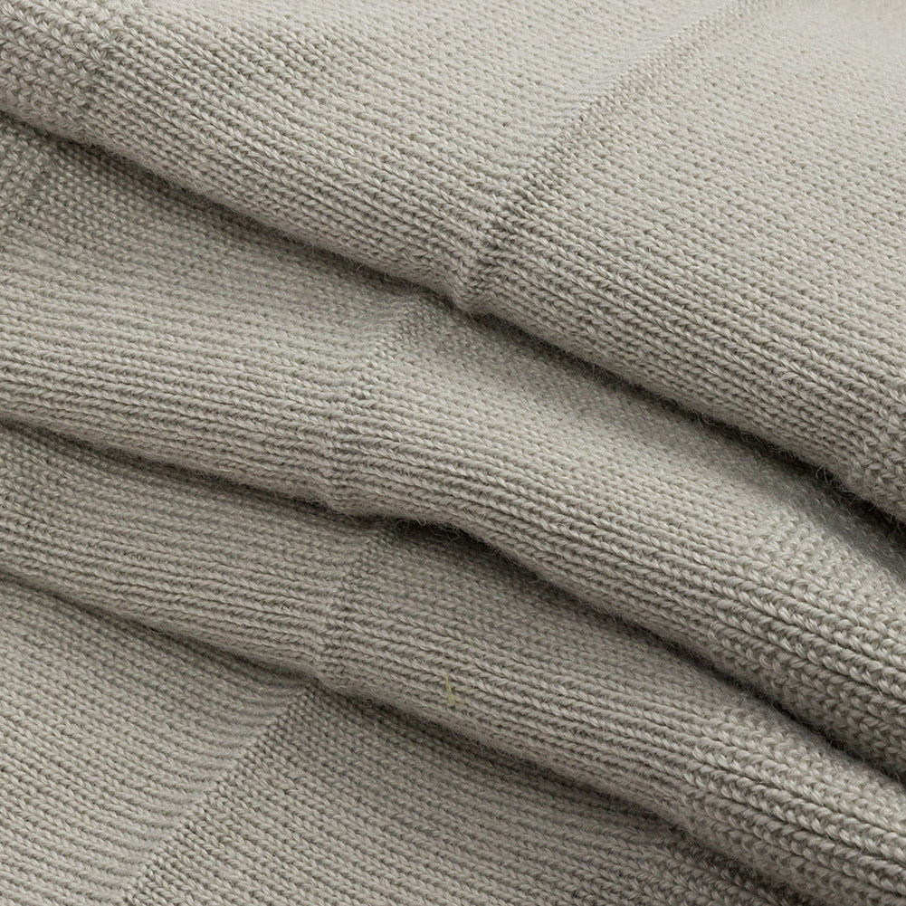 Gray Ruffled Foldover Rib Knit Trim - 37" x 6.5"
