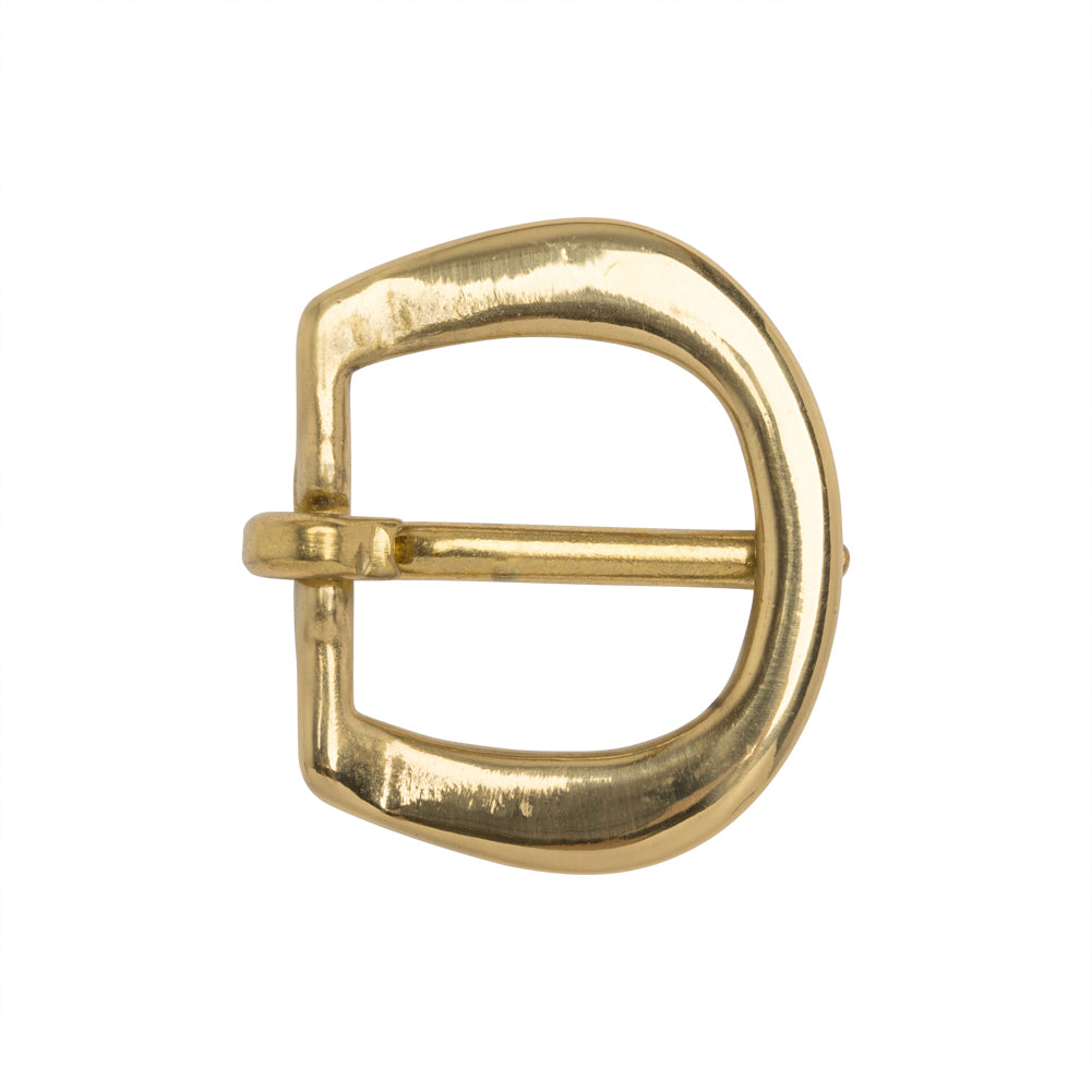 Polished Gold Rounded Metal Buckle - 2" x 1.75"