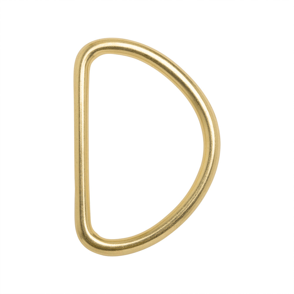 Polished Gold Metal D-Ring - 1.375" x 2"