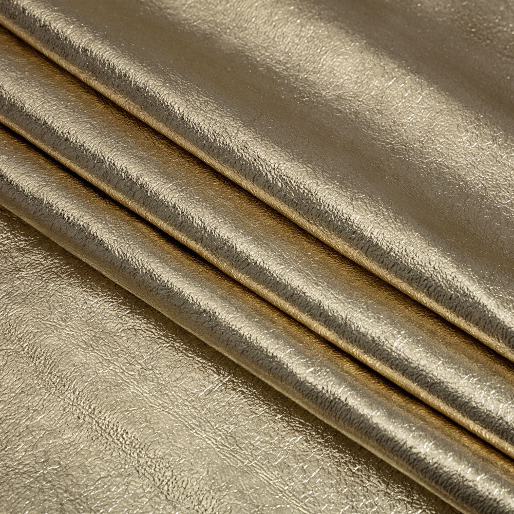 Textured Faux Leather - Metallic Gold - Ileana Collection