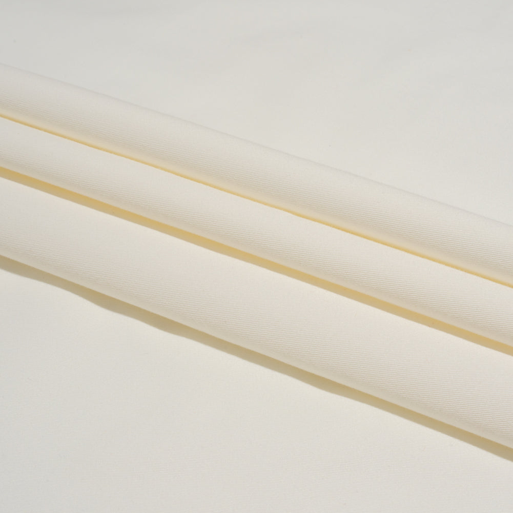 Carbon Brushed Stretch Khaki Twill - White - Averill Collection