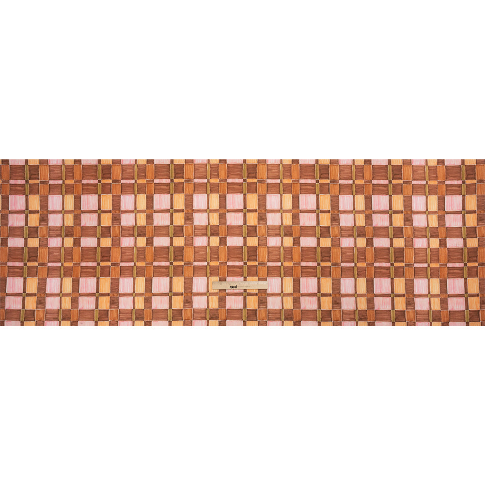 Mood Exclusive Brown City Blocked Cotton Poplin