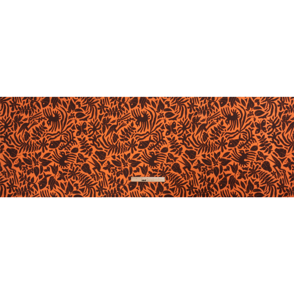 Mood Exclusive Orange Folklore Fundamentals Stretch Cotton Poplin