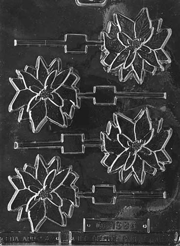 Poinsettia Lolly Chocolate Mold - LPC042