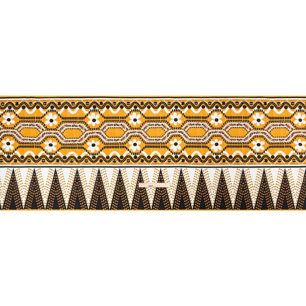 Cotton Poplin Panel - Goldenrod Geometric and Floral - Mood Exclusive Link Up