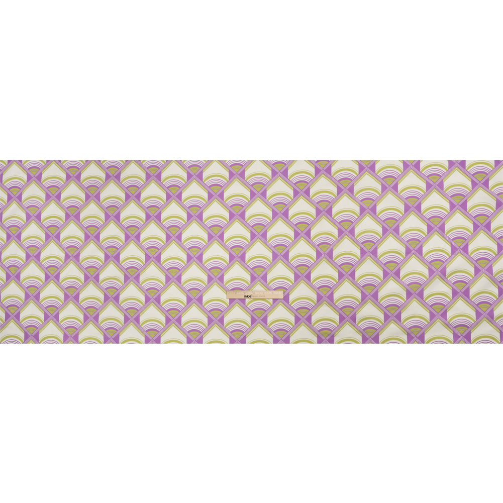 Mood Exclusive Purple Geometric Groove Cotton Poplin