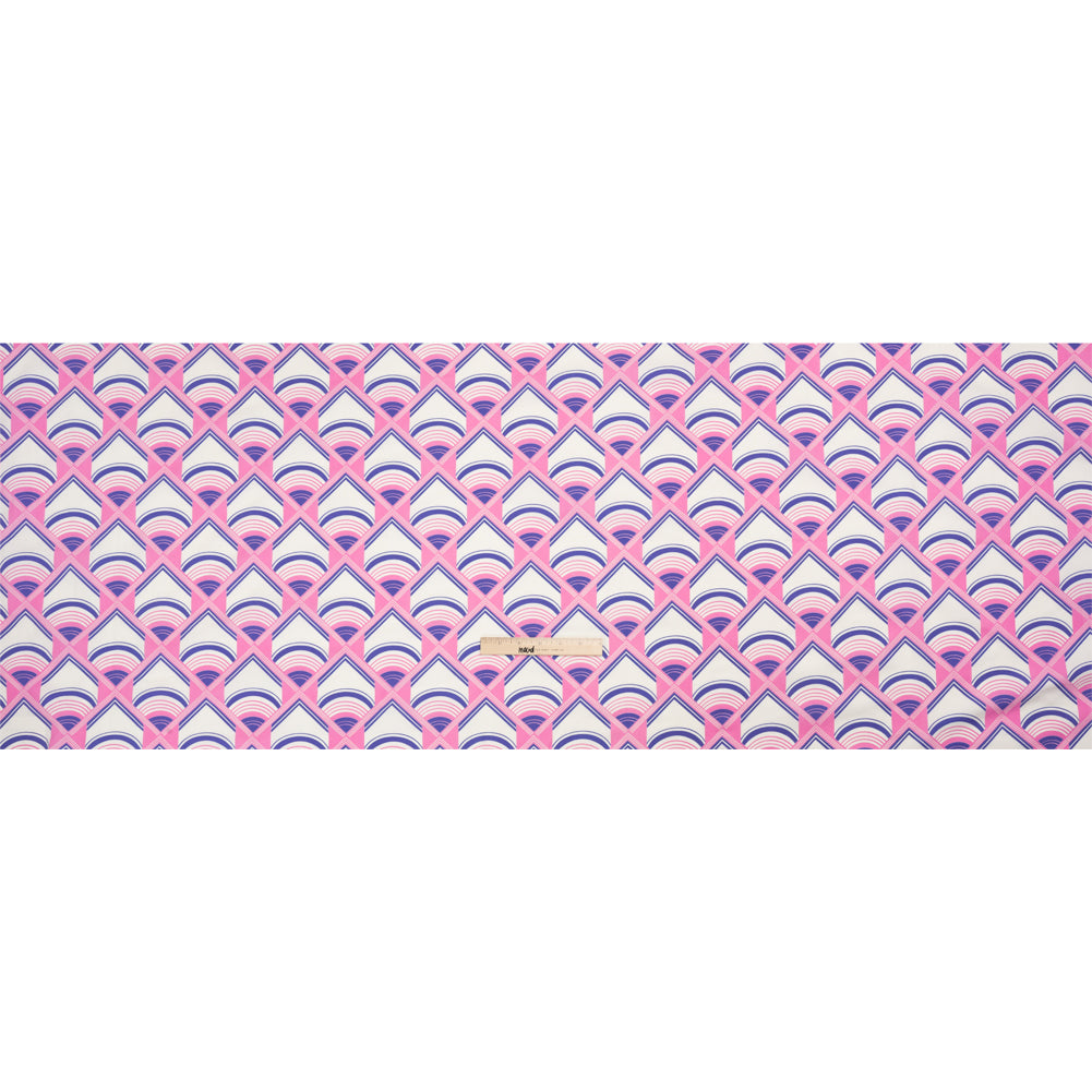 Mood Exclusive Pink Geometric Groove Cotton Poplin