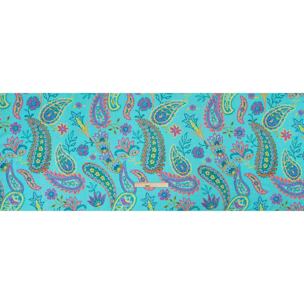 Mood Exclusive Aquarium Garden Metallic Dotted Crinkled Viscose Crepe