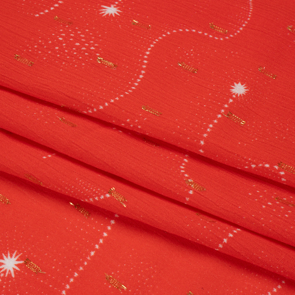 Mood Exclusive Wish for Joy Metallic Dotted Crinkled Viscose Crepe