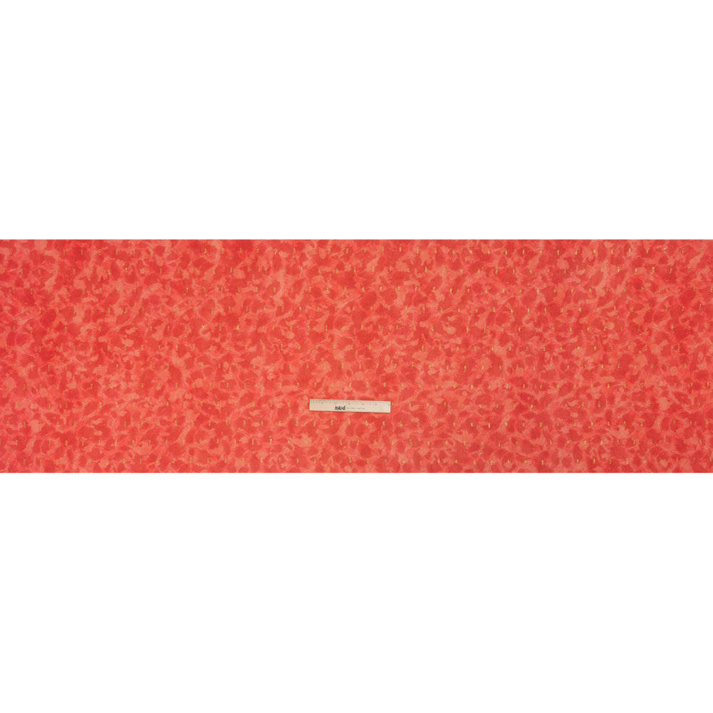 Mood Exclusive Carnation Creation Metallic Dotted Crinkled Viscose Crepe