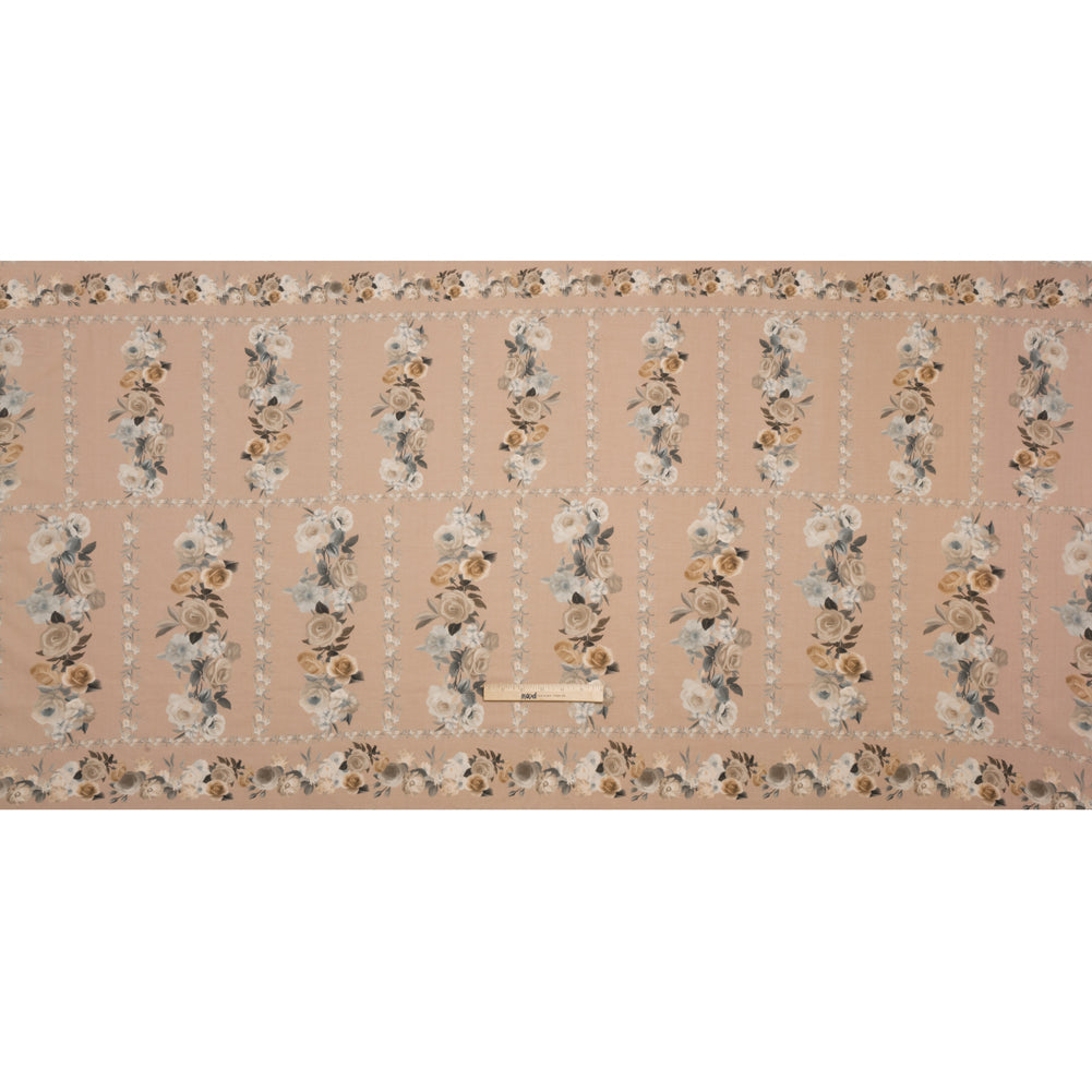 Mood Exclusive Dusty Rose Prosaic Petals Cotton Voile Panel