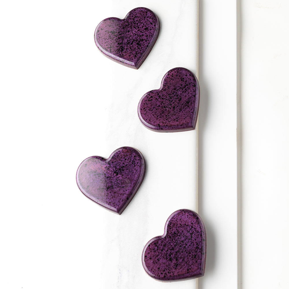 Greyas Polycarbonate Chocolate Mold, Heart by Luis Amado, 12 Cavities