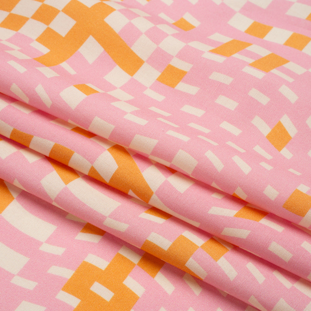 Mood Exclusive Pink Stay Wavy Baby Stretch Cotton Poplin