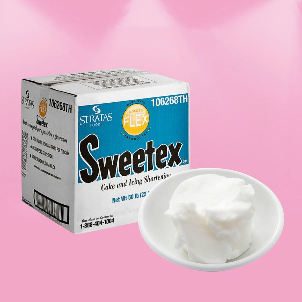 Golden Flex High Ratio Shortening by Sweetex – 2.5 lb Trans Fat-Free