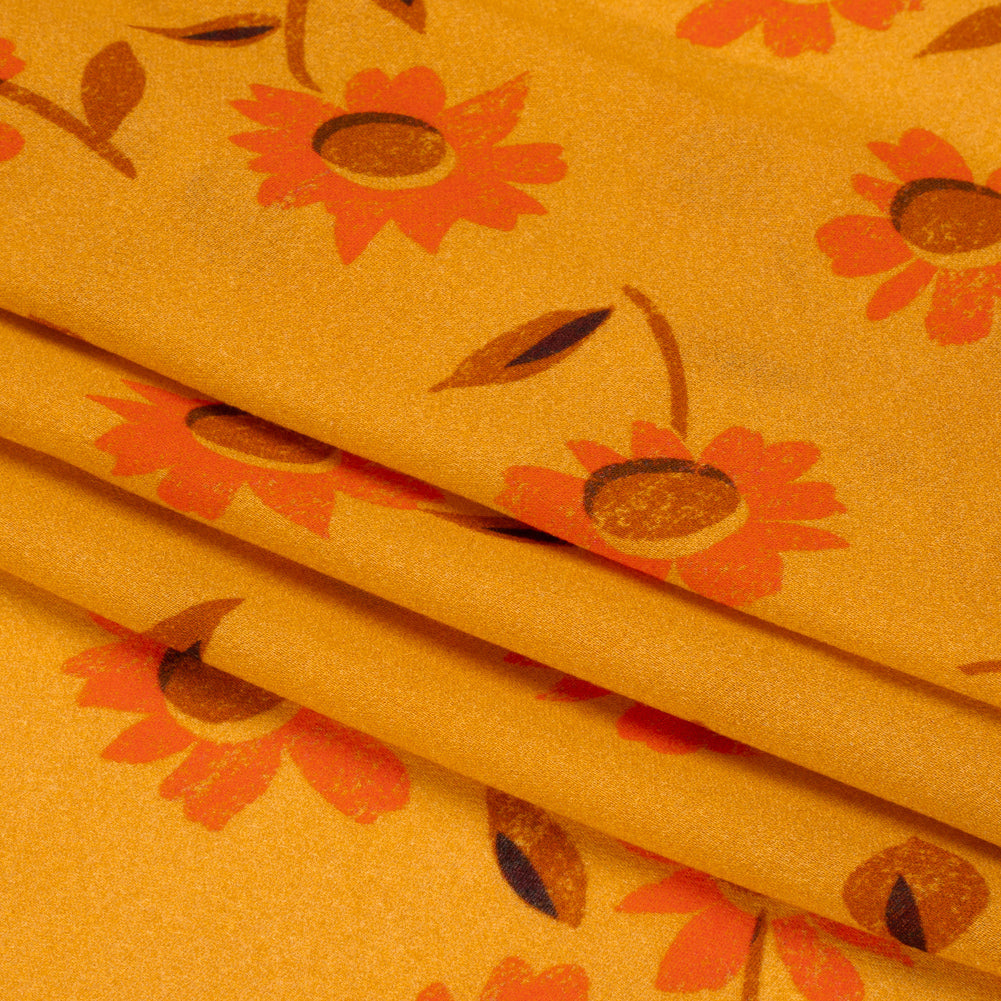 Mood Exclusive Yellow Ochre Dear Dahlia Viscose Georgette