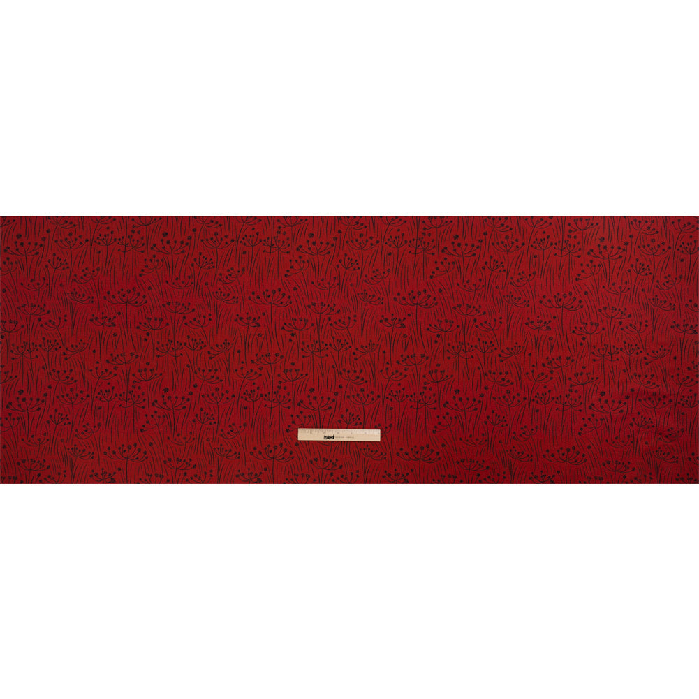 Mood Exclusive Red Dandelion Dreamer Stretch Polyester Seersucker