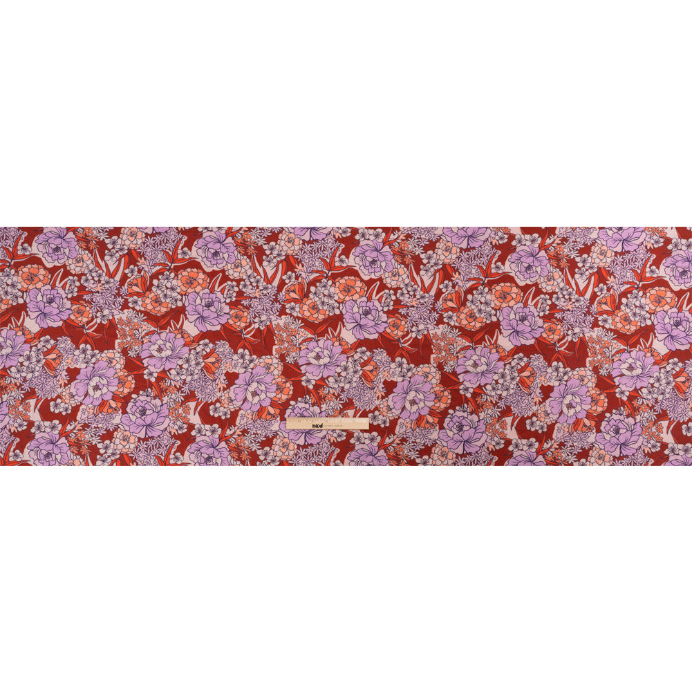 Mood Exclusive Cherry Blossom Lessons Stretch Polyester Seersucker