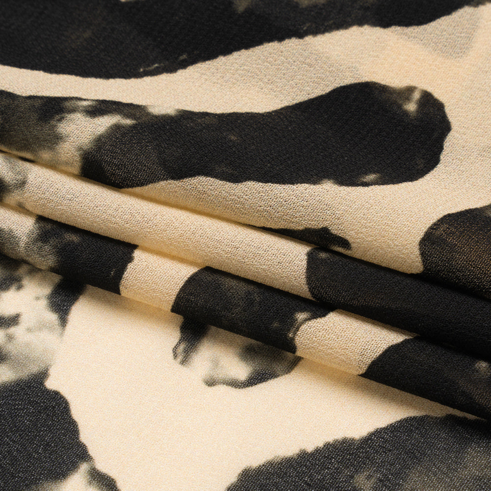 Mood Exclusive Black Mozambique Maze Viscose Georgette