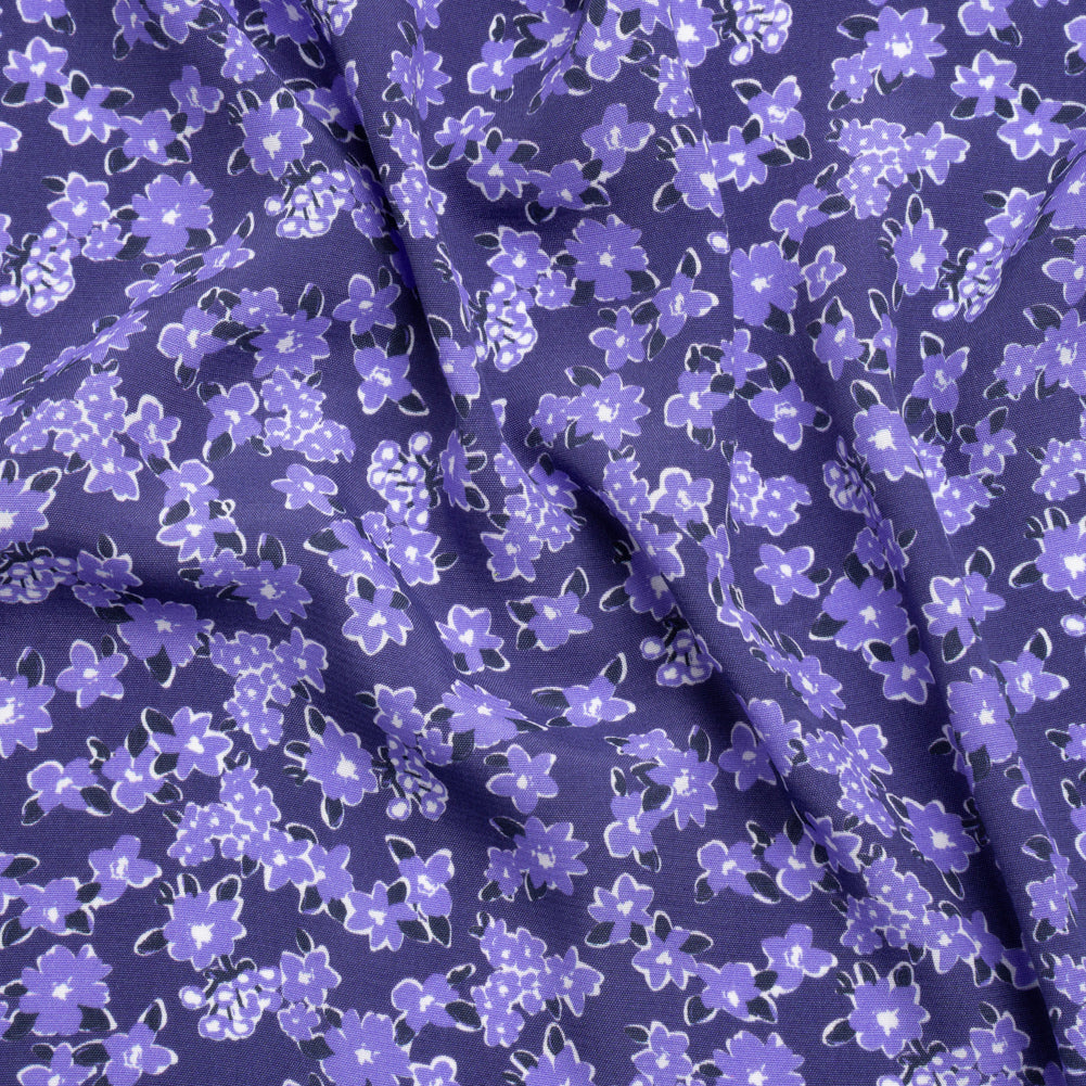 Sustainable Viscose Woven Print - Purple Floral - Mood Exclusive Fields at Moher