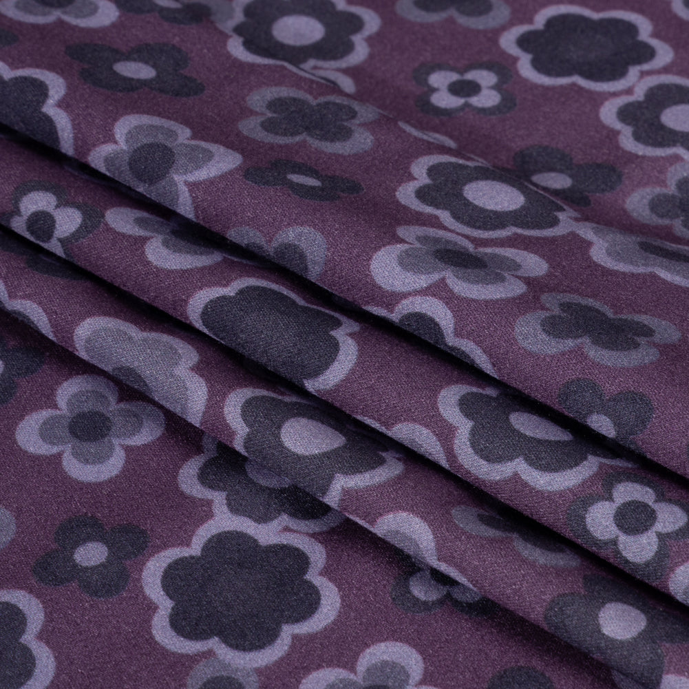 Mood Exclusive Purple Daisy Train Rayon Challis