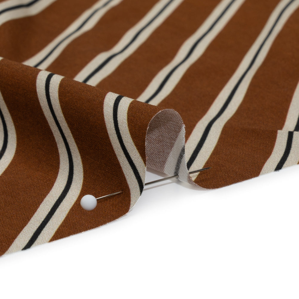 Mood Exclusive Brown Stripe Down Viscose Woven