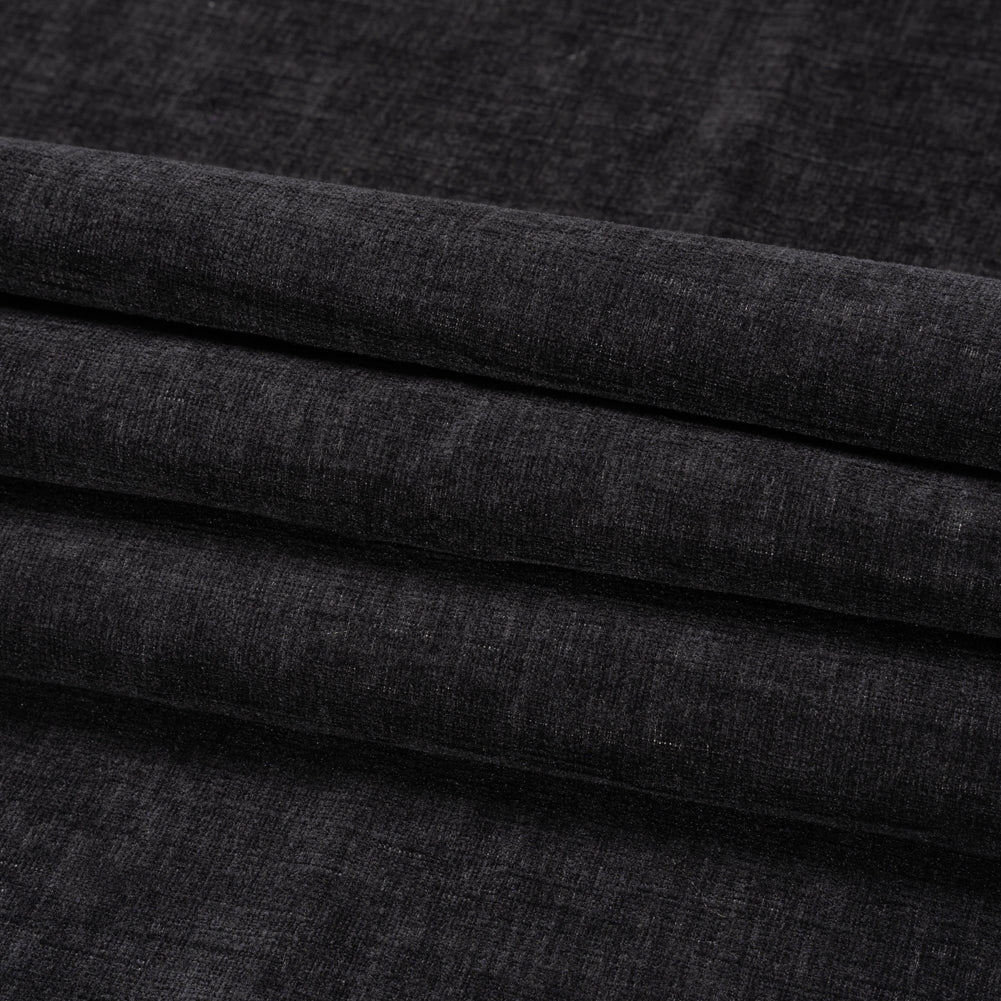 Otta Black Polyester Chenille Woven