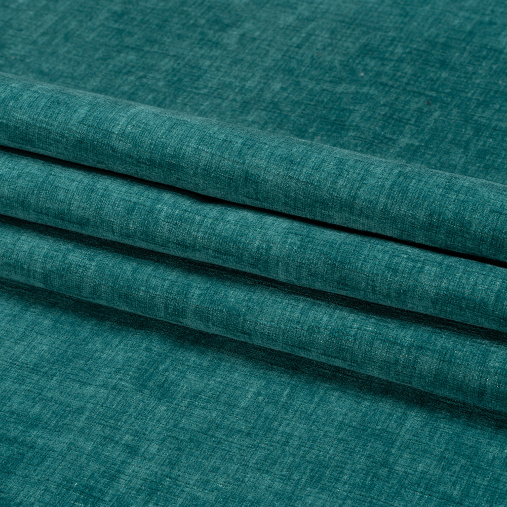 Otta Teal Polyester Chenille Woven