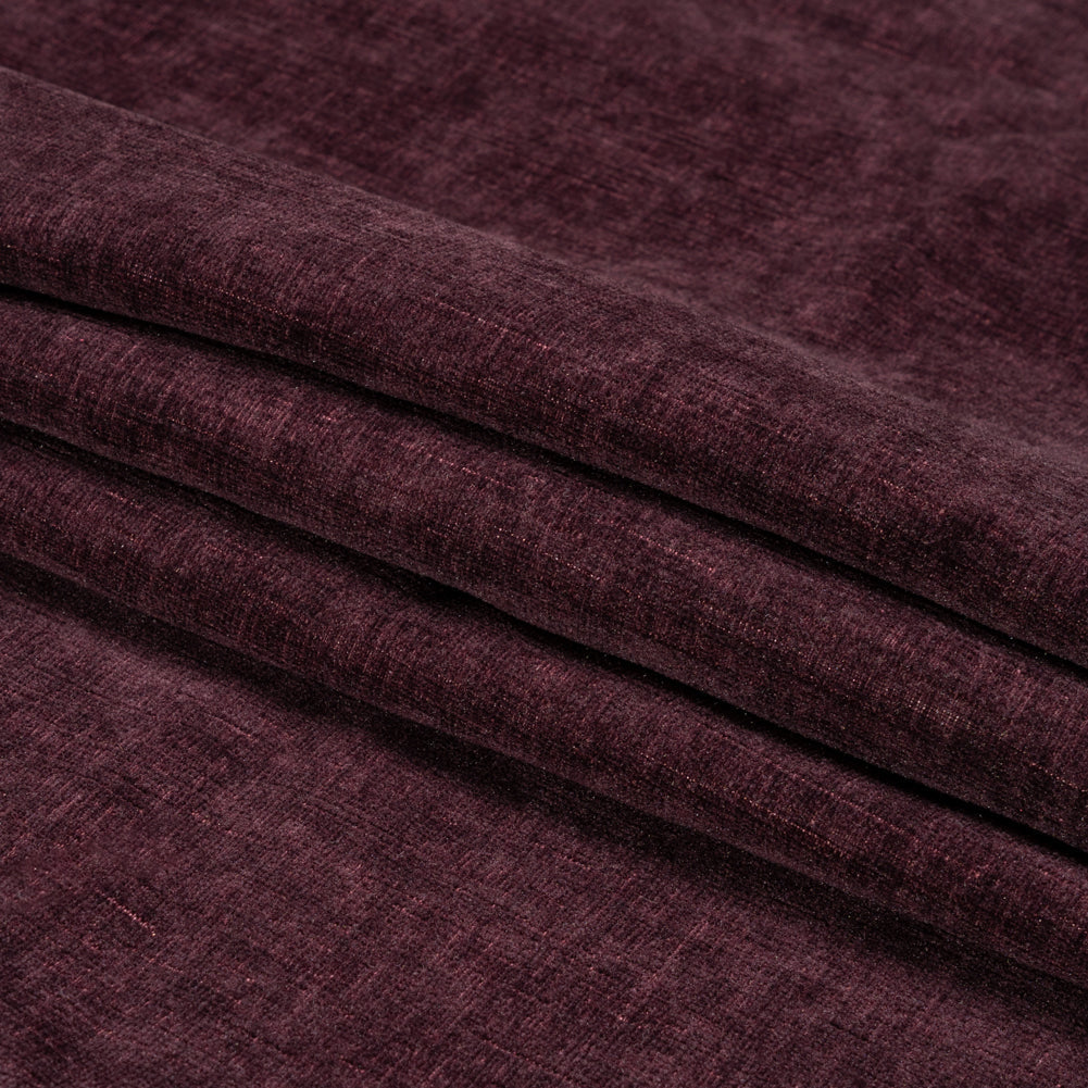 Otta Eggplant Polyester Chenille Woven
