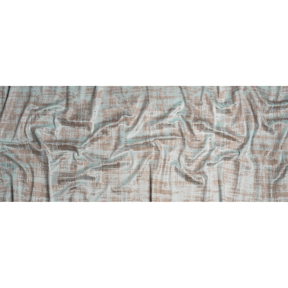 Kasa Seafoam Crosshatching Embossed Knit Velvet