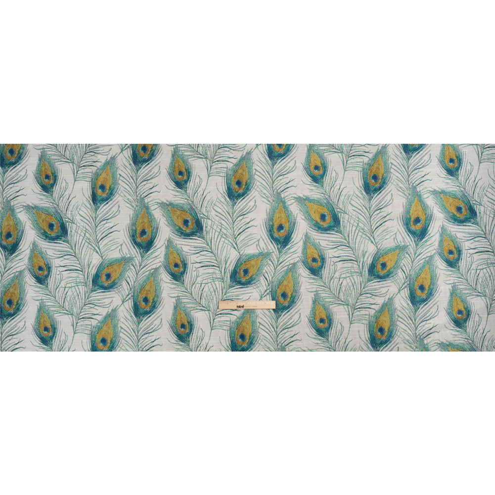 Peacock Green Peacock Feathers Upholstery Jacquard