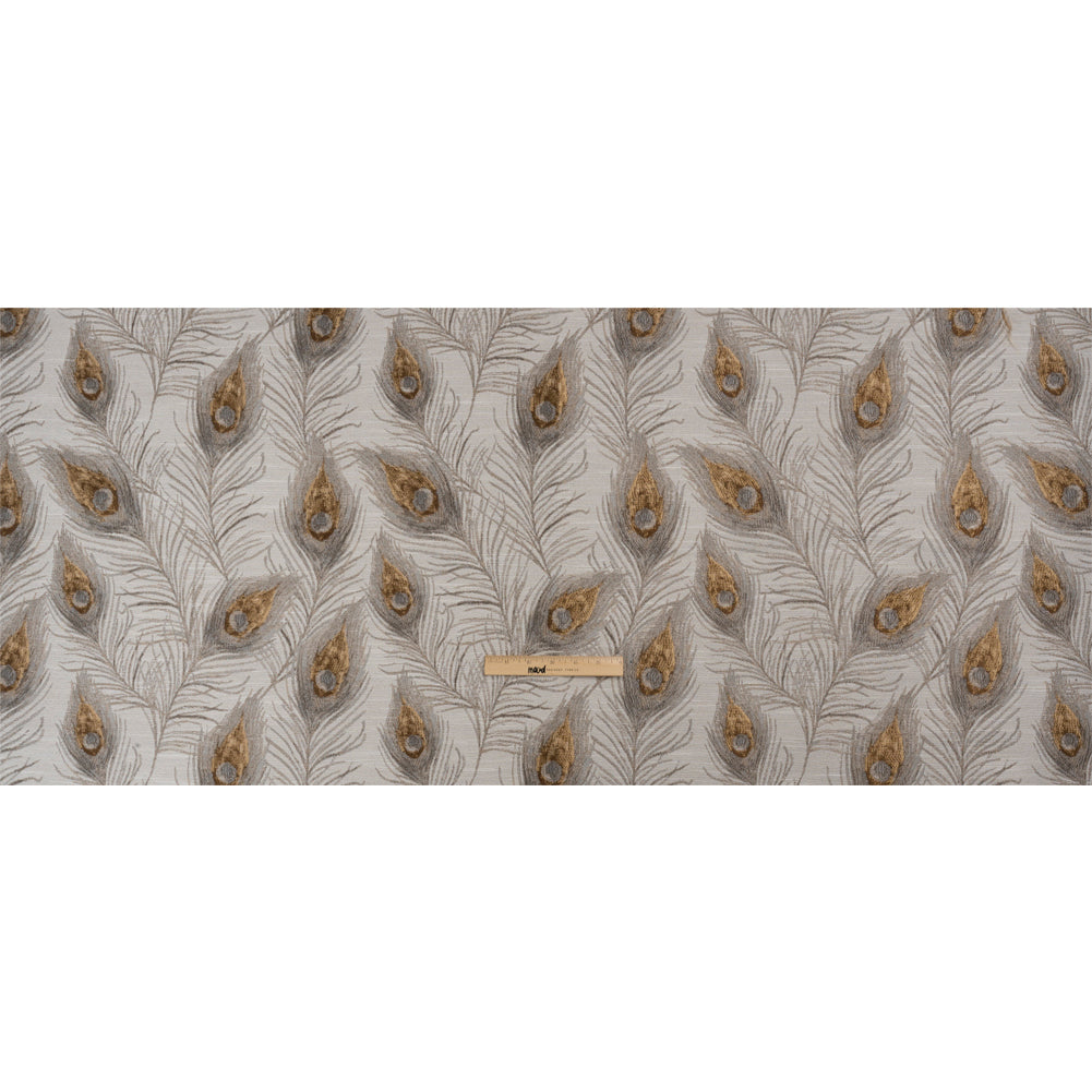 Whisper Peacock Feathers Upholstery Jacquard