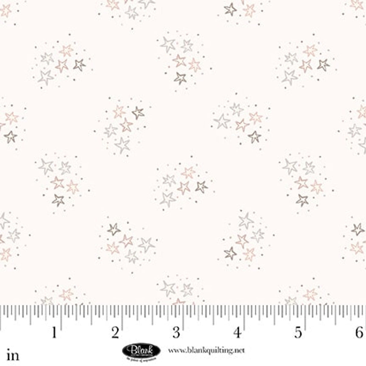 Cotton Print White Stars Sugar Dreams Fabric 44/45