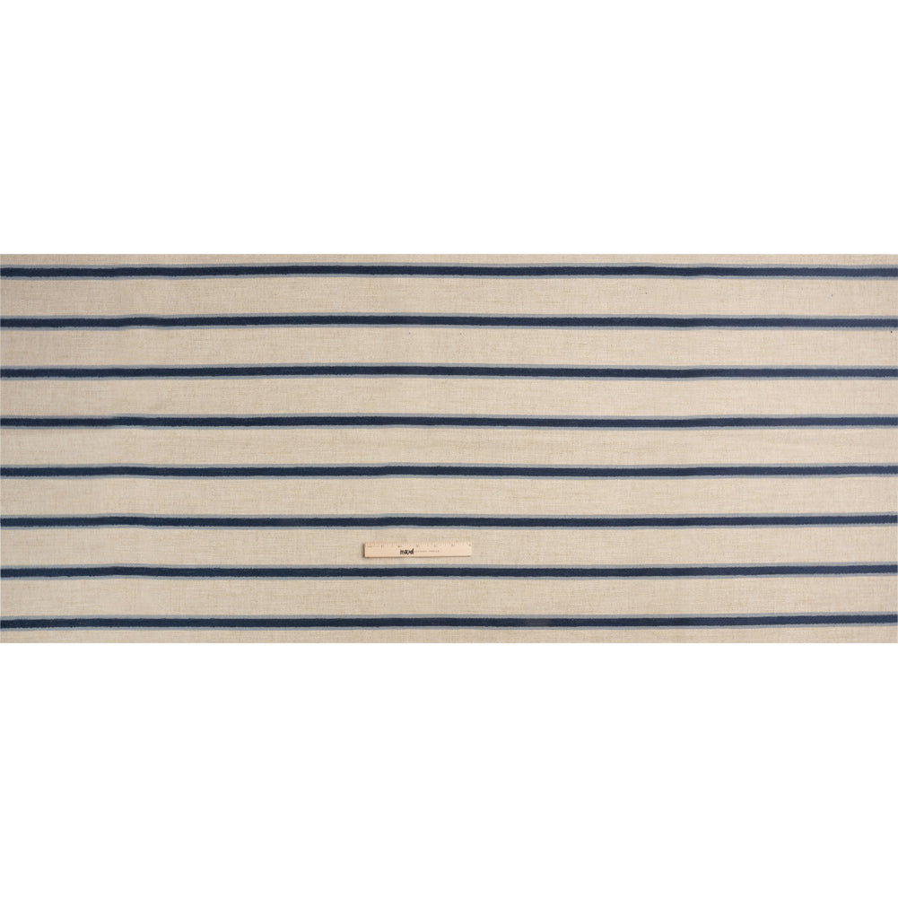 Crypton Midnight Chenille Striped Birdseye Upholstery Twill