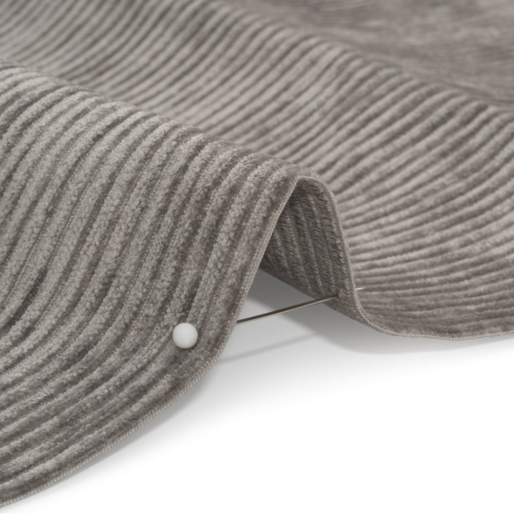 Crypton Pewter Stain Resistant Upholstery Corduroy
