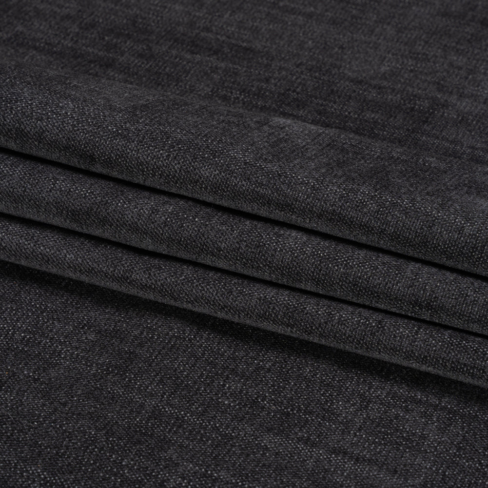 Crypton Ebony Stain Resistant Performance Upholstery Chenille Woven