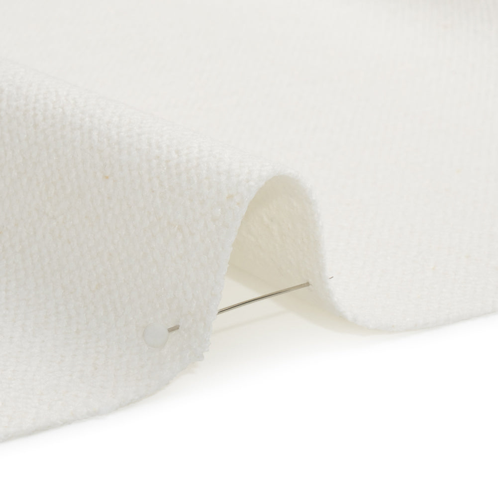 Crypton Marshmallow Stain Resistant Polyester and Linen Chenille Upholstery Woven