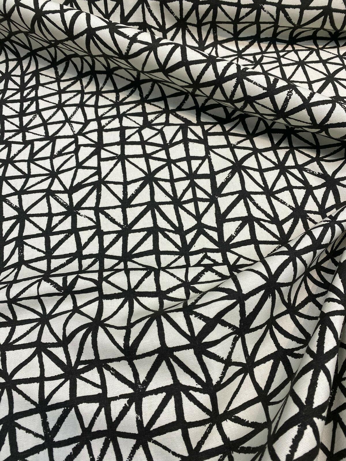 Waverly Genevieve Gorder Lattice Lace Inked Black Cotton Duck Fabric - Black/Charcoal And Beige, 54" Width (1 Yard)