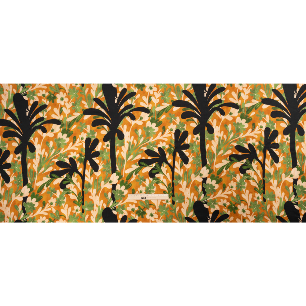 Mood Exclusive Orange Tree of Life Striped Viscose Dobby