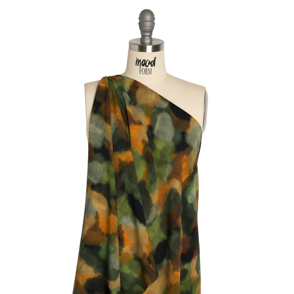 Mood Exclusive Green Fade Away Lightweight Polyester Crepe
