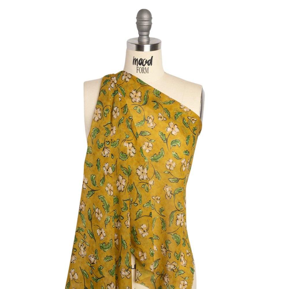 Mood Exclusive Yellow Beautiful Fool Viscose Chiffon
