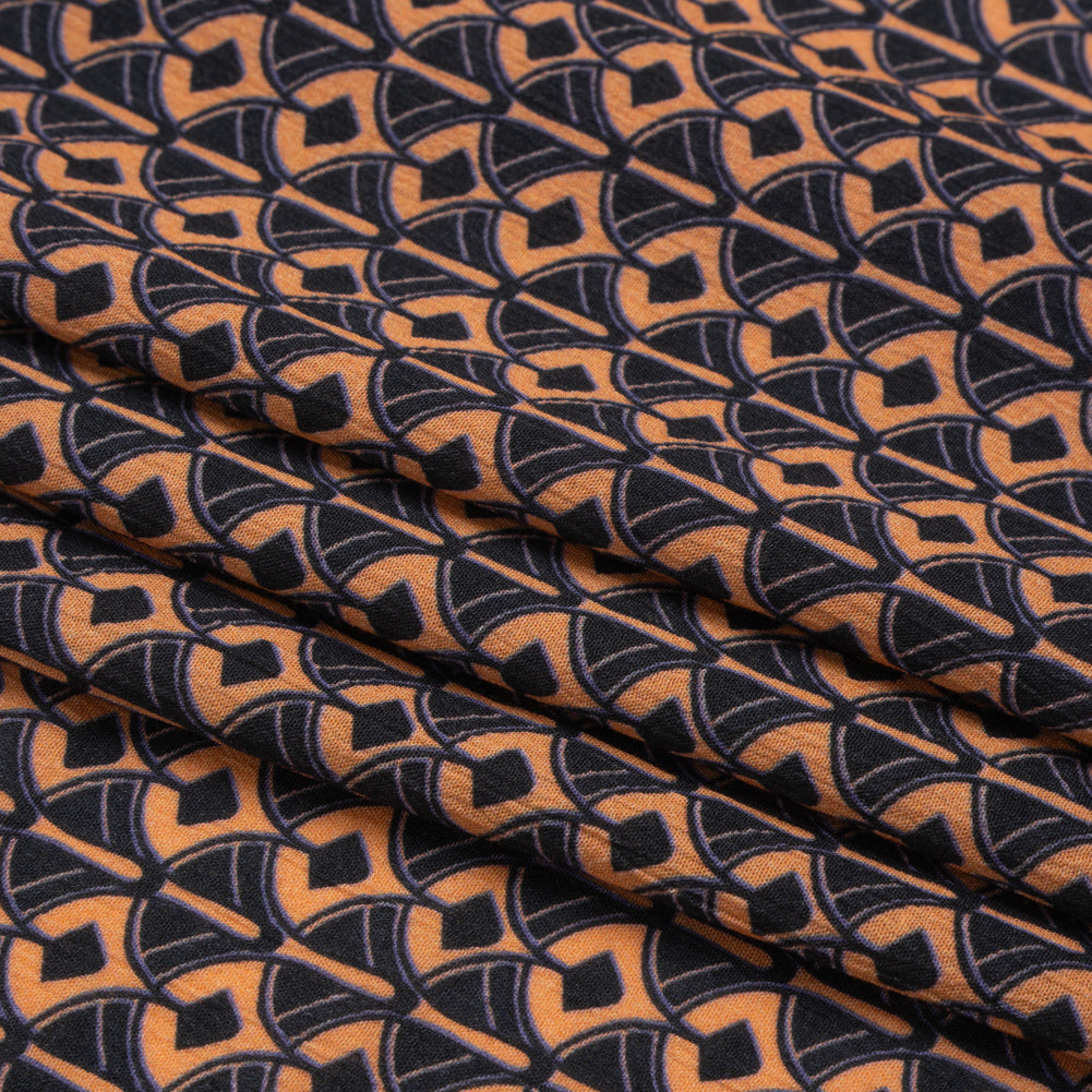 Mood Exclusive Columns and Arches Crinkled Gauzy Viscose Crepe