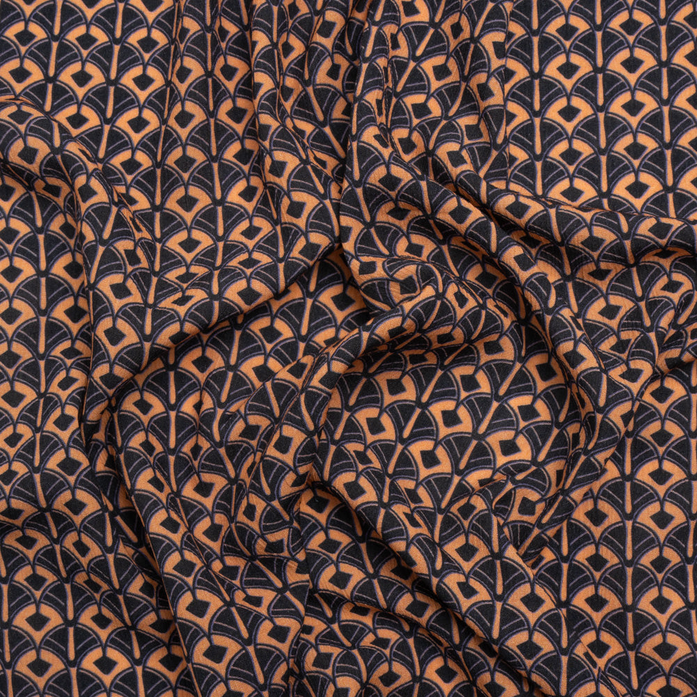 Mood Exclusive Columns and Arches Crinkled Gauzy Viscose Crepe