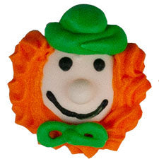 Edible, Tiny Leprechaun Face, Royal Icing Decorations , 7/8"