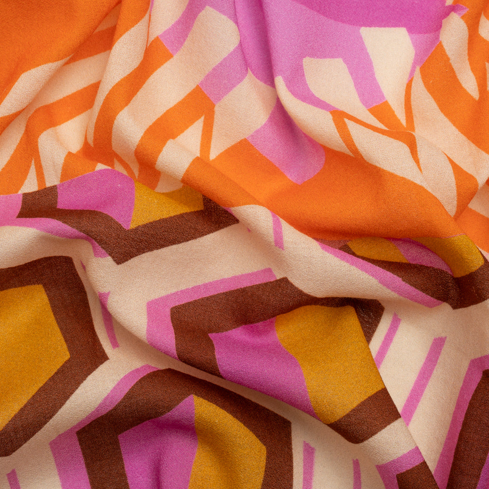 Mood Exclusive Orange Itsy Bitsy Sewist Cotton Crepe Panel