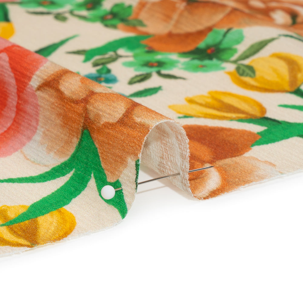 Mood Exclusive Cream Rose Dawn Slubbed Gauzy Cotton Woven