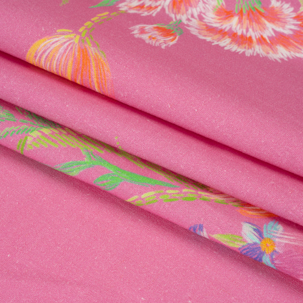 Mood Exclusive Pink Stitch by Stitch Linen and Cotton Woven