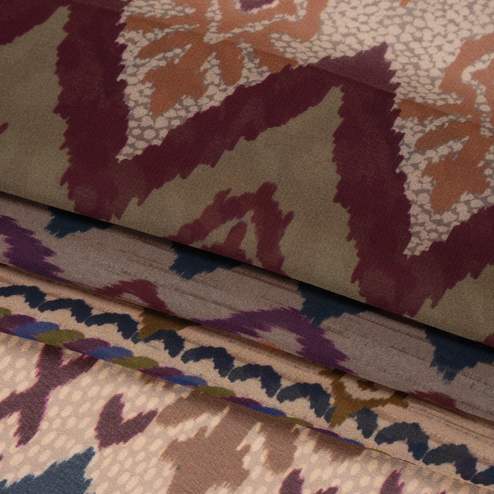 Mood Exclusive Pink Land and Sky Viscose Chiffon