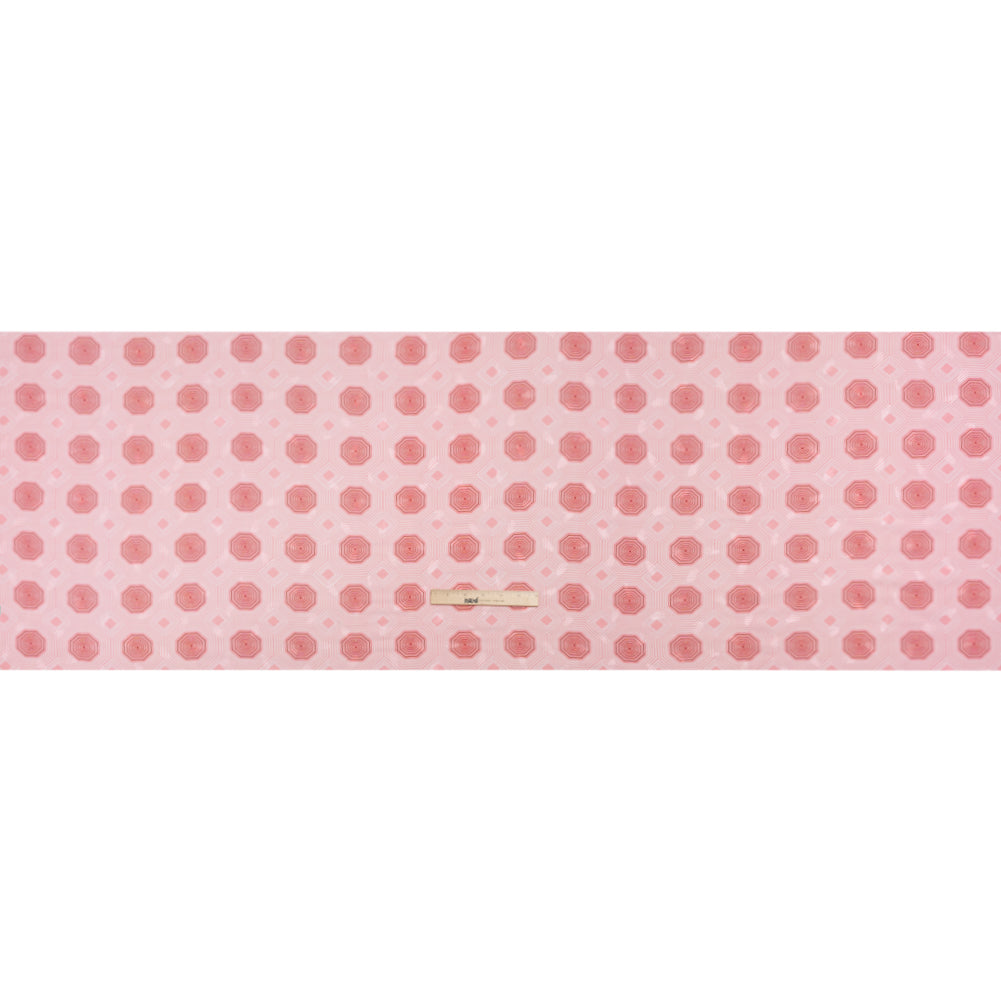 Hands Viscose Jacquard Print - Pink Geometric - Mood Exclusive Retro Reverb