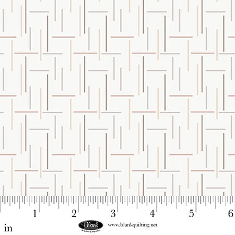 Cotton Print White Lines Sugar Dreams Fabric